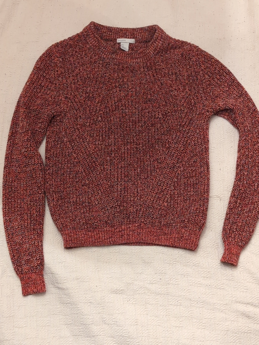 H&M Marled Rust Crewneck Sweater